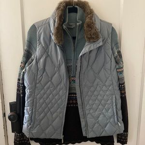 Great find! Eddie Bauer sweater and down vest